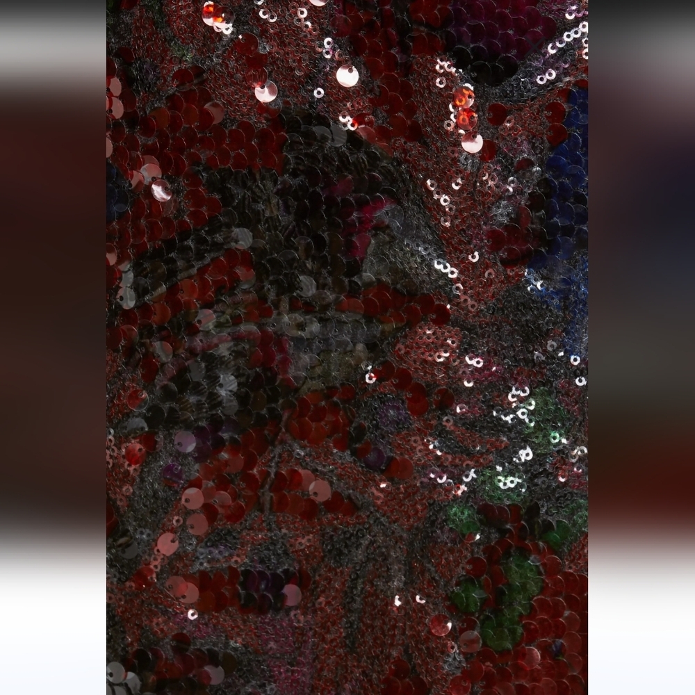 Roseanna Woodcut Sequin Midi Pencil Skirt, Sz 40/US 8 - Picture 7 of 15
